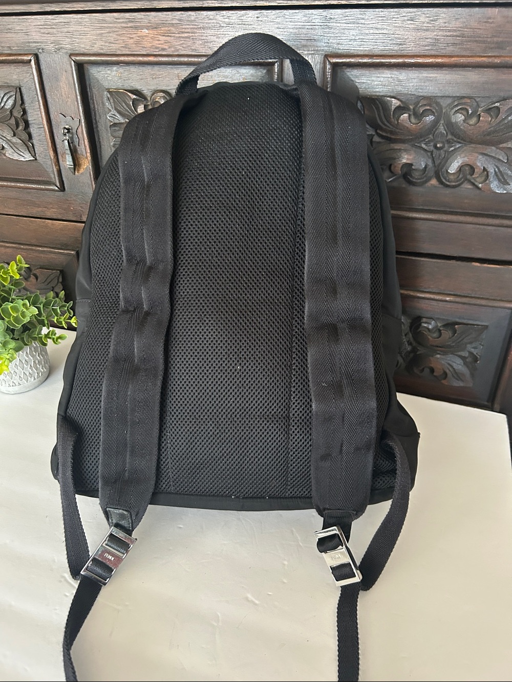 Black Backpack with Yellow Accent Eyes - Men - Picture 6 of 17